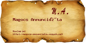 Magocs Annunciáta névjegykártya